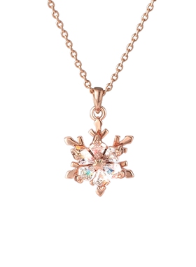 AJIDOU阿吉豆项链旋转雪花锁骨链