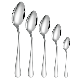 商用不锈钢西餐勺家用汤匙成人大勺子牛排刀叉儿童甜品勺咖啡小勺