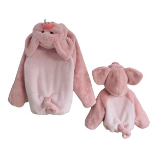 Enzo Bear恩佐熊 儿童高定款连帽加厚鼻涕猪毛毛亲子外套 EZD2436