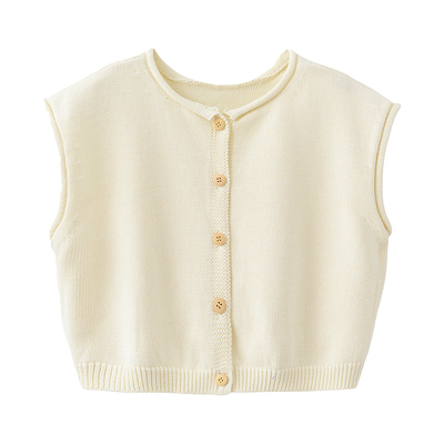 enhennbaby卷边针织背心