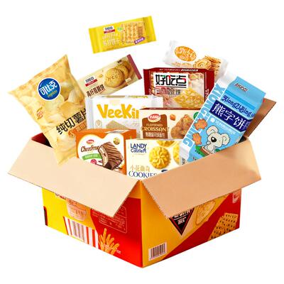 达利园好吃点可比克零食狂欢桶多口味组合装薄脆饼干薯片独立包装