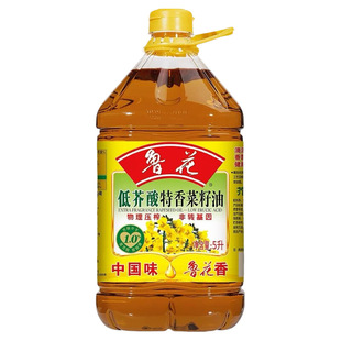 香飘九州鲁花低芥酸菜籽油特香5L非转基因物理压榨一级食用油家用