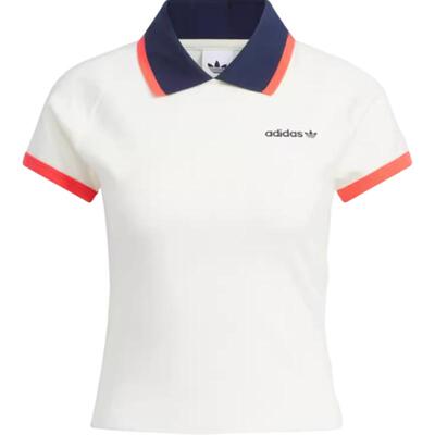 滔搏adidas阿迪达斯三叶草女子SHORT POLO运动休闲短袖T恤KF9611