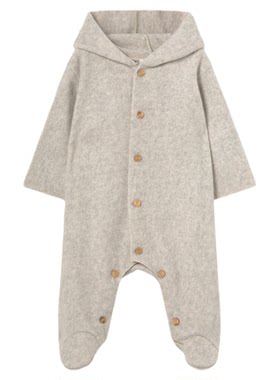 6Z Little现货 西班牙COZMO FW25秋冬新生儿宝宝连帽连体衣爬服