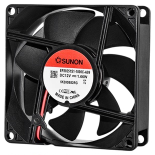 SUNON静音8025 12V1.66W 8CM电脑cpu散热风扇EF80251S1-1000C-A99