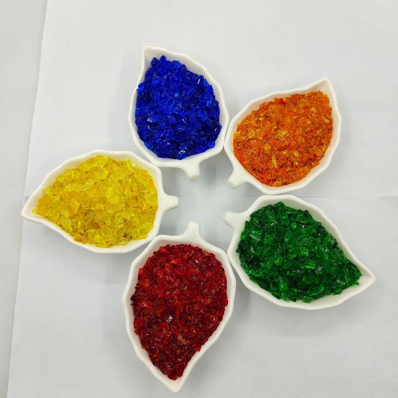 供应彩色玻璃砂 喷砂微景观底砂 造景水磨石骨料染色玻璃砂