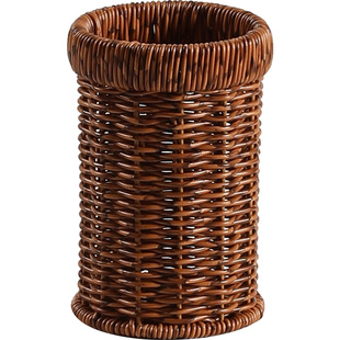 KENS仿藤编筷子笼家用筷子篓笔筒厨房沥水勺子餐具收纳编织筒子