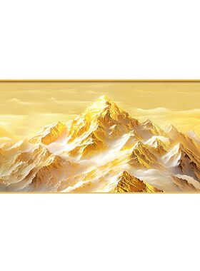 2026年新款满钻5d钻石画日照背靠金山卧室贴砖点钻十字绣客厅大幅