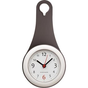 北欧浴室防水挂钟创意静音家用卫生间吸盘钟厨房免打孔专用小时钟