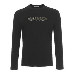 BRAUN BUFFEL/布兰施男士都市圆领长袖时尚T恤莫代尔上衣套头衫