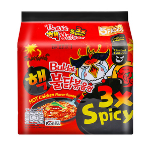 【自营】三养双倍三倍辣火鸡面二倍两倍2核弹3倍超辣韩国拉面方便
