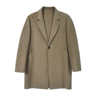 海上公路绵羊毛双面呢大衣男士中长款一粒扣简约休闲秋冬新款外套