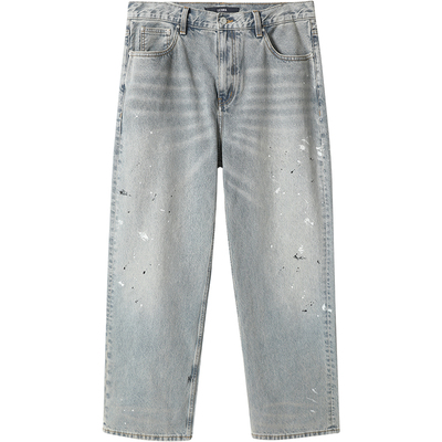 LEZORA日本岗山kuroki泼墨牛仔裤