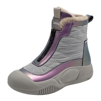 达芙妮雪地靴女士面包鞋短靴子