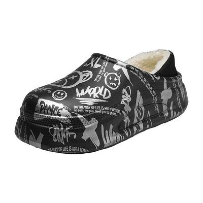 棉拖鞋男款冬季外穿防滑加绒加厚保暖青少年居家防水大头包跟棉鞋