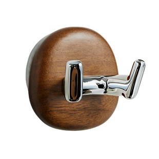 吸盘挂钩免打孔门后挂衣钩浴室强承重无痕式实木中古风胡桃木粘钩