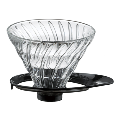 HarioV60玻璃滤杯，螺纹设计