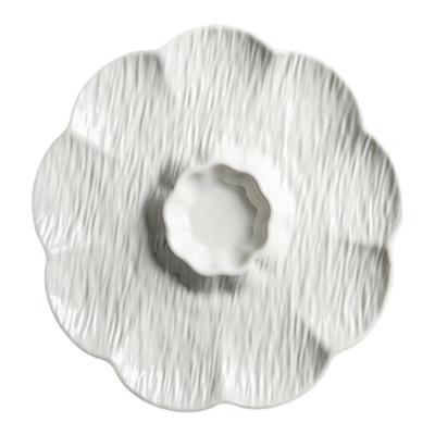 陶瓷饺子盘菜盘子早餐盘带醋碟寿司盘水饺盘小吃盘高级感分格盘子