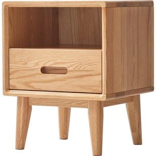 林氏KIDS家居卧室原木色实木床头柜小型床边收纳储物柜子高脚木业