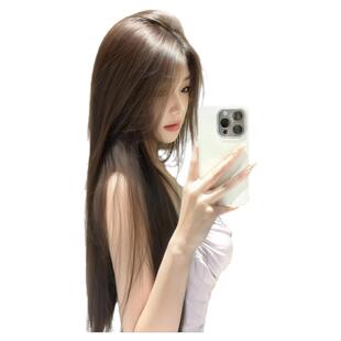 不用戴发网假发女长发全头套自然黑长直仿真发隐形无痕中分假发套