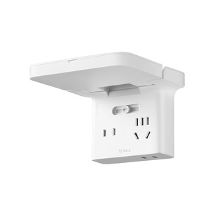 公牛手机置物架充电USB扩展插排插上方一转三多功能支架墙壁面板