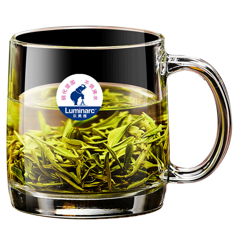乐美雅耐热玻璃杯带把手泡茶杯