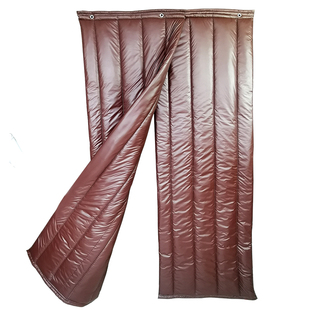 定制秋冬季加厚保温暖防寒棉门帘防水挡风pu皮革免打孔棉门帘窗帘