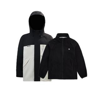 EBAER儿童三合一冲锋衣服2026女童春新款户外登山服男童防水外套