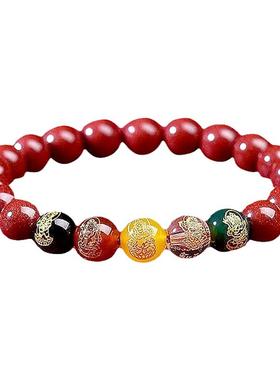 五路财神朱砂手串貔貅手链招财真