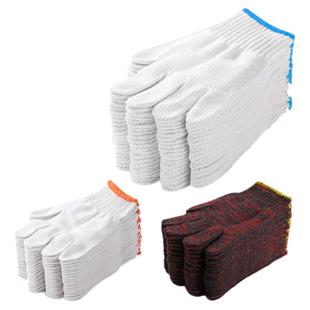 手套劳保耐磨工作薄棉加厚白棉纱棉线尼龙劳工劳动汽修男工地干活