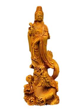 御龙观世音菩萨黄杨木雕
