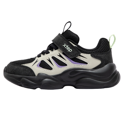 特步童鞋儿童魔术贴休闲鞋新款幼小童防滑运动鞋男童密网鞋子