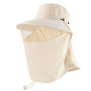 全方位护颈一体防晒帽女防紫外线速干透气遮全脸户外防蚊虫遮阳帽