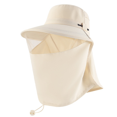 全方位护颈一体防晒帽女防紫外线速干透气遮全脸户外防蚊虫遮阳帽