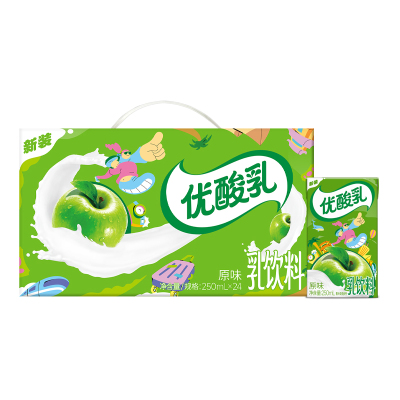 【618狂欢节】伊利优酸乳原味含乳饮料250ml*24盒*1箱果味饮品3月
