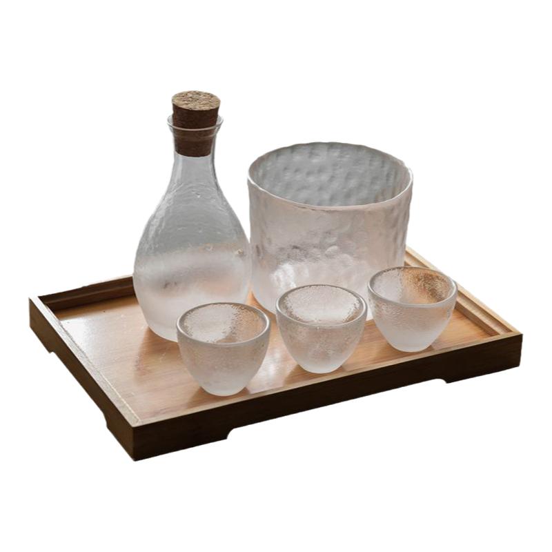 万岛阁玻璃杯子创意锤目纹清酒具