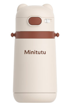 Minitutu儿童吸管保温杯秋冬新款SUS316L不锈钢大容量500mL外出