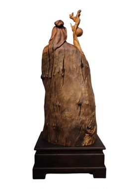 香樟木根雕木雕实木雕刻药王摆件