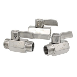 304 316全不锈钢迷你球阀 小型球阀1 2 4 6分内外丝球阀1/4 npt