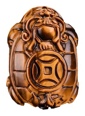 虎晶石玄武龙龟玉器吊坠鹰眼石