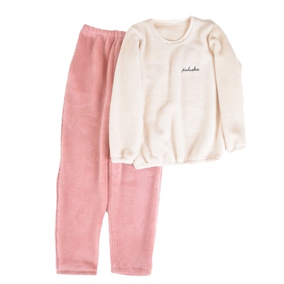 加绒特厚加长裤珊瑚绒睡衣情侣款