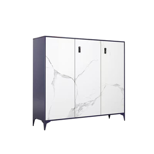 鞋柜钢制家用带锁入户收纳柜一体靠墙大容量门口室内外走廊用鞋架