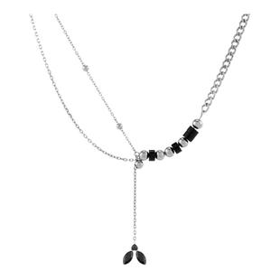 BLACKHEAD/黑头可抽拉朋克蛾拼接项链个性简约原创送礼礼物