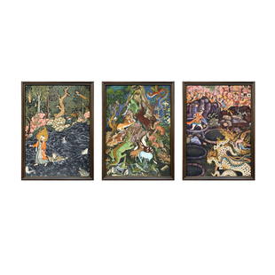 波斯细密画阿拉伯伊朗印度土耳其风情餐厅装饰画卧室玄关书房挂画