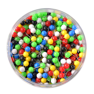 彩色珍珠大头针钓鱼线组主线轴绕线圈主线盒用定位珠针渔具小配件