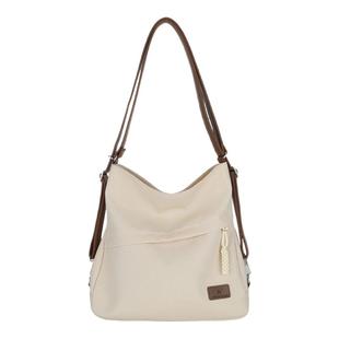 一包三用背包双肩包书包女学生2025新款帆布包大容量托特包斜挎包