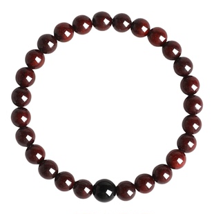 普陀山五行补水乌金黑曜石天然小叶紫檀手串女木质檀木新中式手链