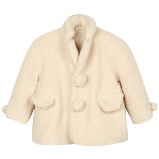 江南布衣童装短款仿皮草外套绒感宽松保暖冬男女童儿童jnbybyjnby