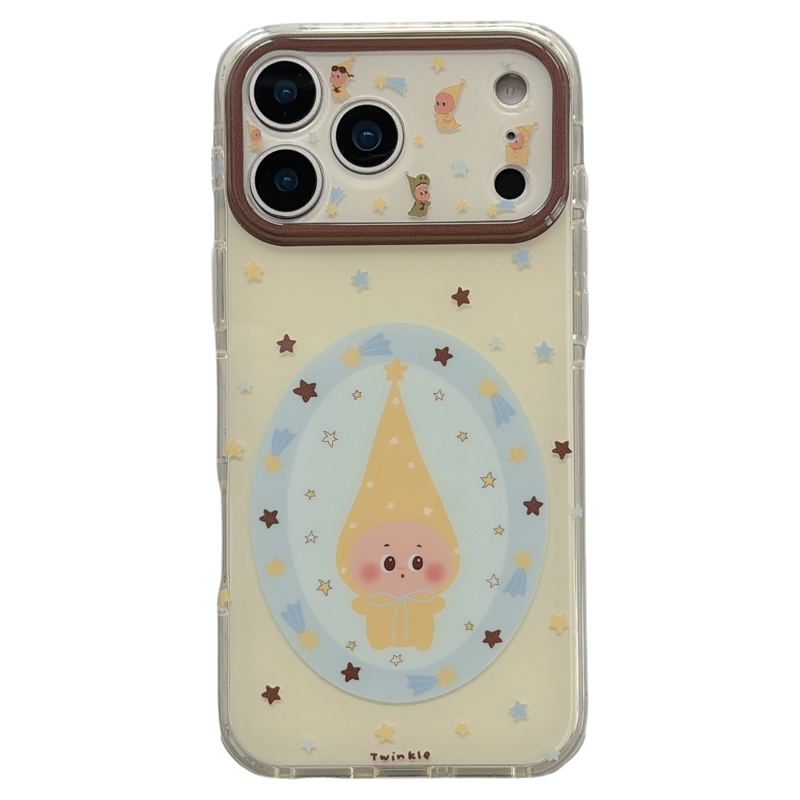 jze 趣味可爱长帽卡通带链条适用苹果17ProMax手机壳创意iphone15新款16pro女小众17pro双层14全包防摔手机套