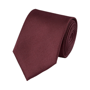 CHARLES TYRWHITT CT查特勃垦第酒红色男士真丝高端简约领带